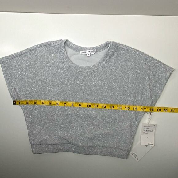 NWT | Good American | Sparkle Crop Top | Silver001 | Size 2/M - Picture 12 of 15
